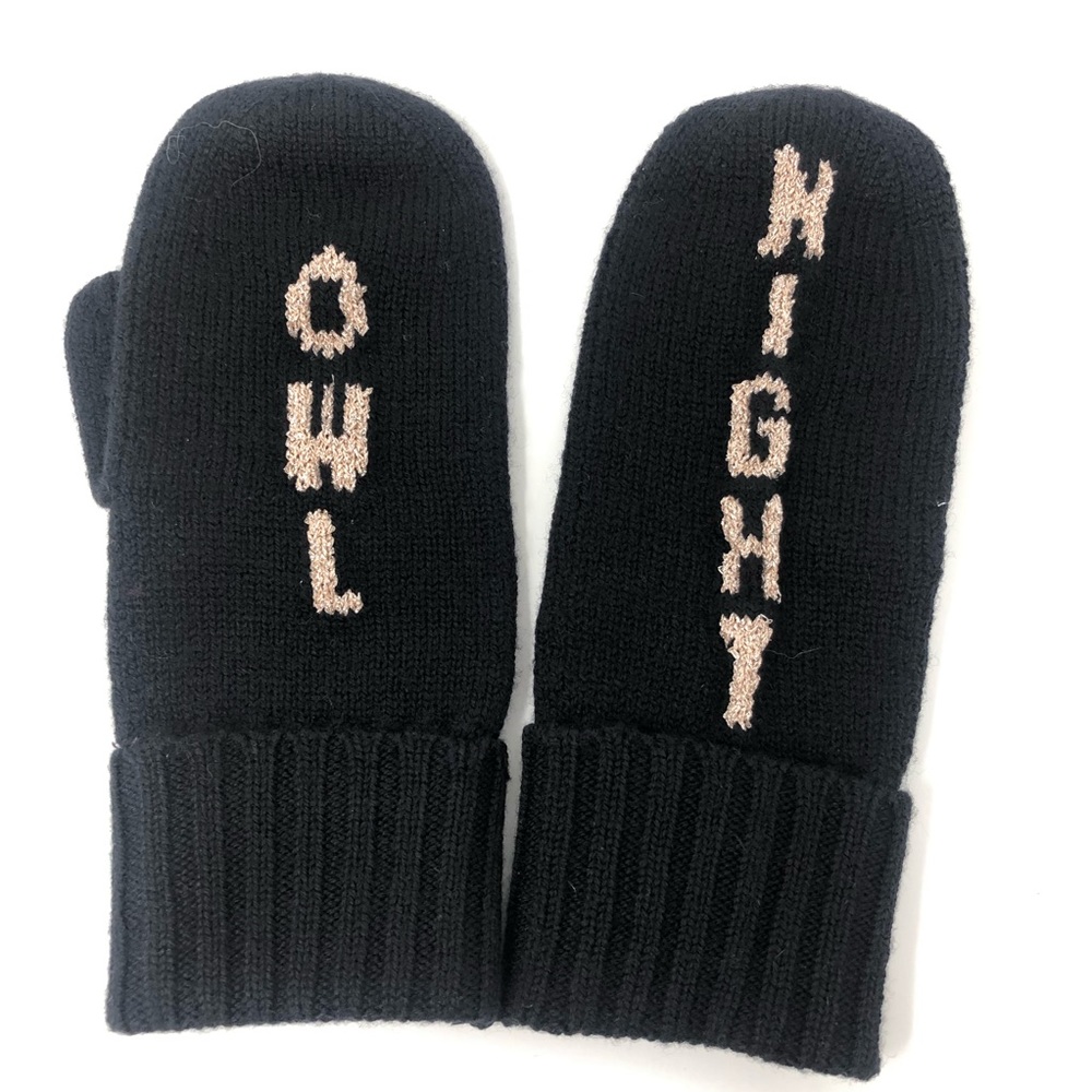 Kate Spade Wool Night Owl Mittens